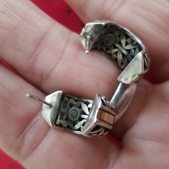 14k Gold & Sterling Silver Earrings - Picture 9 of 13